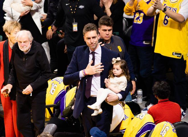 El homenaje de los Lakers a Pau Gasol, en imágenes