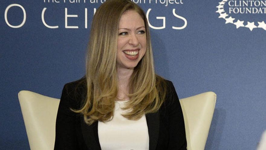 Chelsea Clinton durante un encuentro