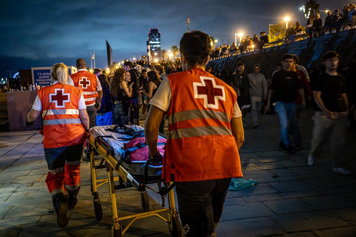 El dispositivo de seguridad durante la noche de fiestas de La Mercè.