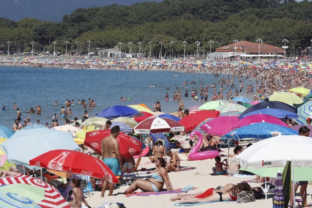 El día más caluroso en el sur de Galicia deja máximas de 39,9º en Redondela, 40,9º en Tui o casi 42º en Arnoia.