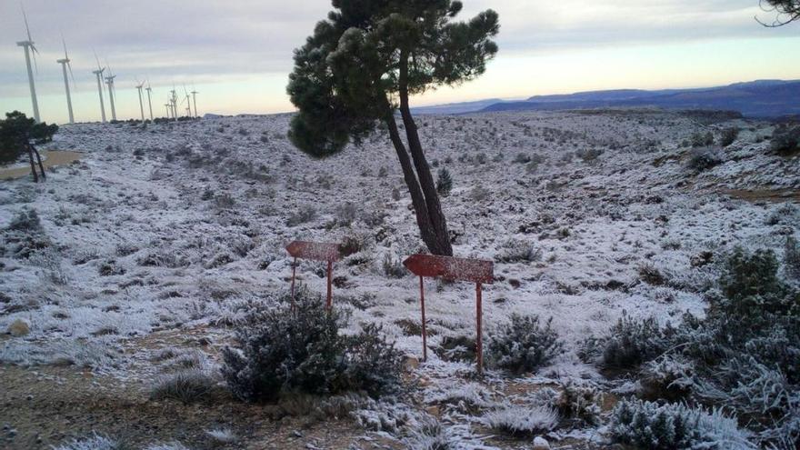 La sierra de Ayora, este jueves. Foto: Meteo Ayora