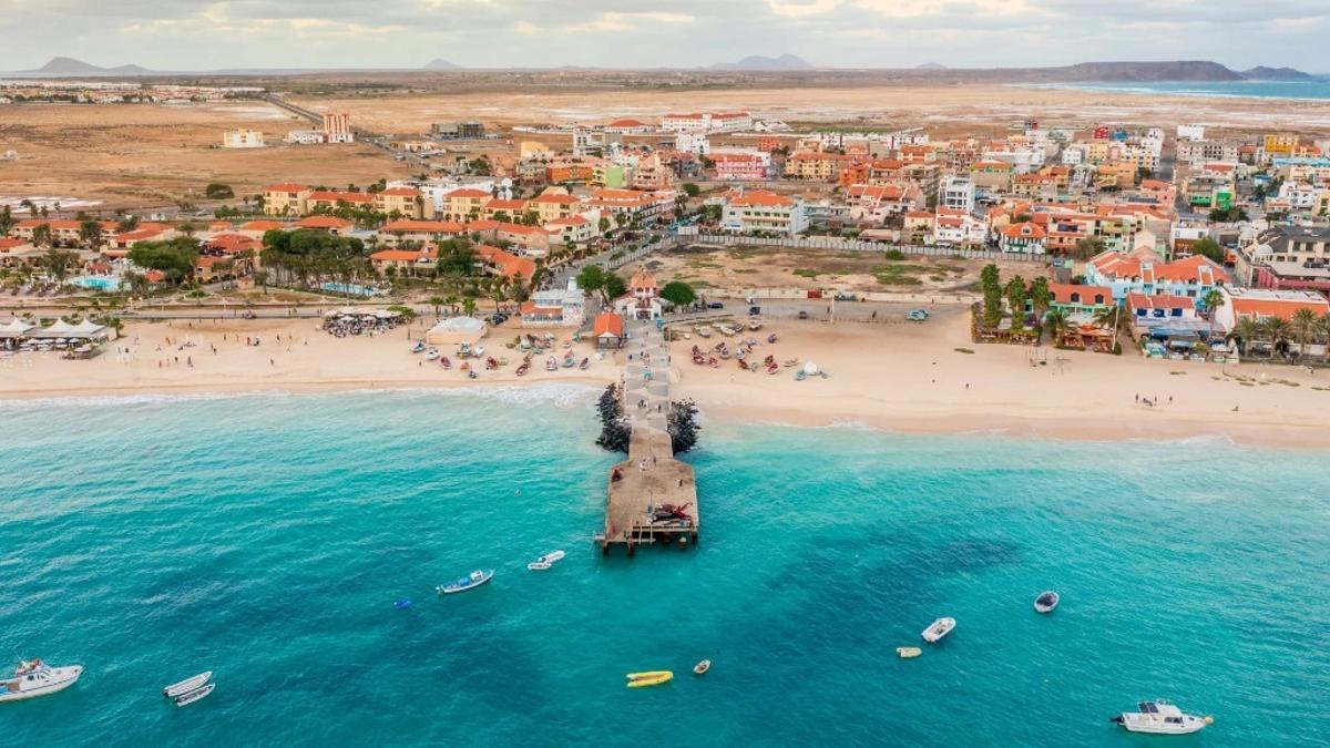Panorámica de la Isla de Sal en Cabo Verde