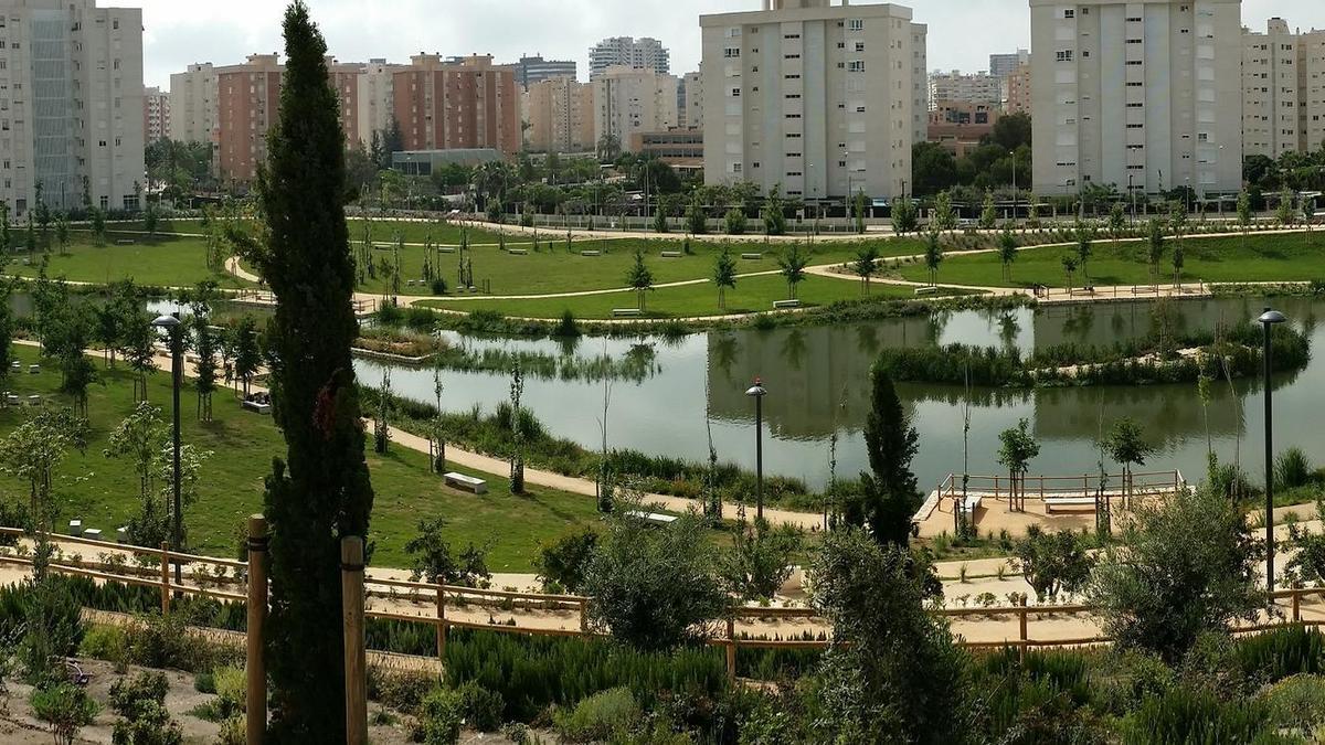 Vista general del parque El Marjal en la Playa de San Juan