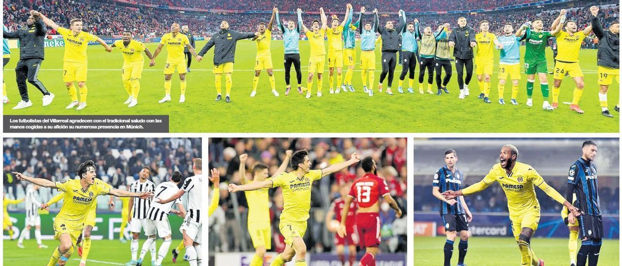 Los futbolistas del Villarreal han superado salidas tan complicadas como las de Bérgamo, Turín y Múnich.