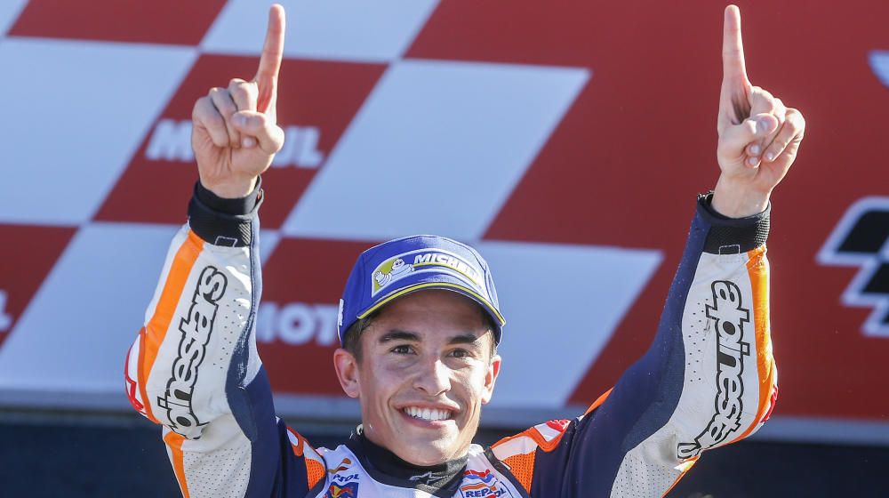 Márquez celebra su cuarto campeonato de MotoGP