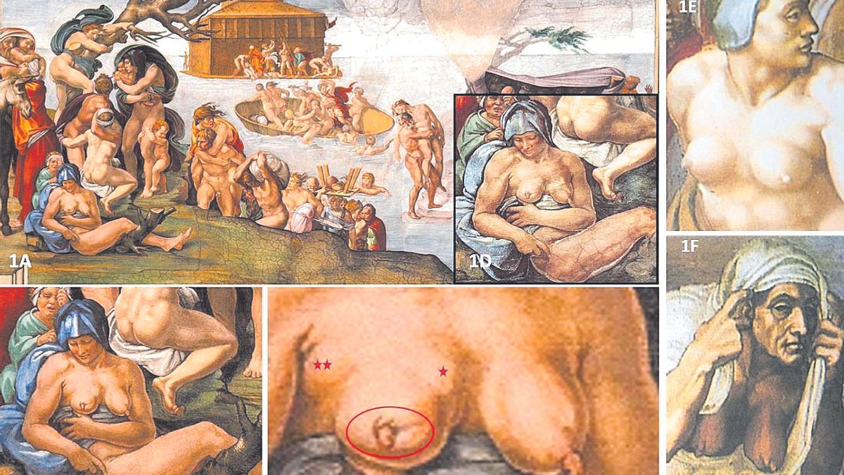 絵画の歴史 |ミケランジェロは「洪水」で乳がんを描きましたか?