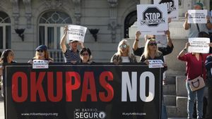 Imagen de archivo de manifestantes protestando contra la okupación.