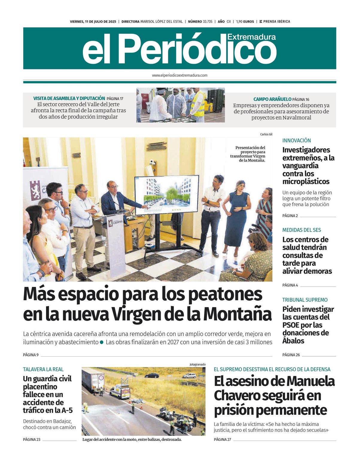 Consulta la portada correspondiente al día 11 de julio de 2025