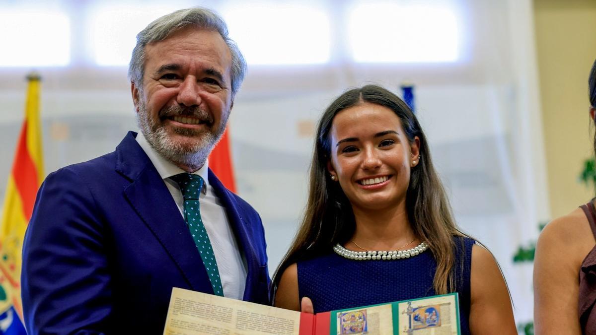 Jorge Azcón e Inés Bergua este miércoles.
