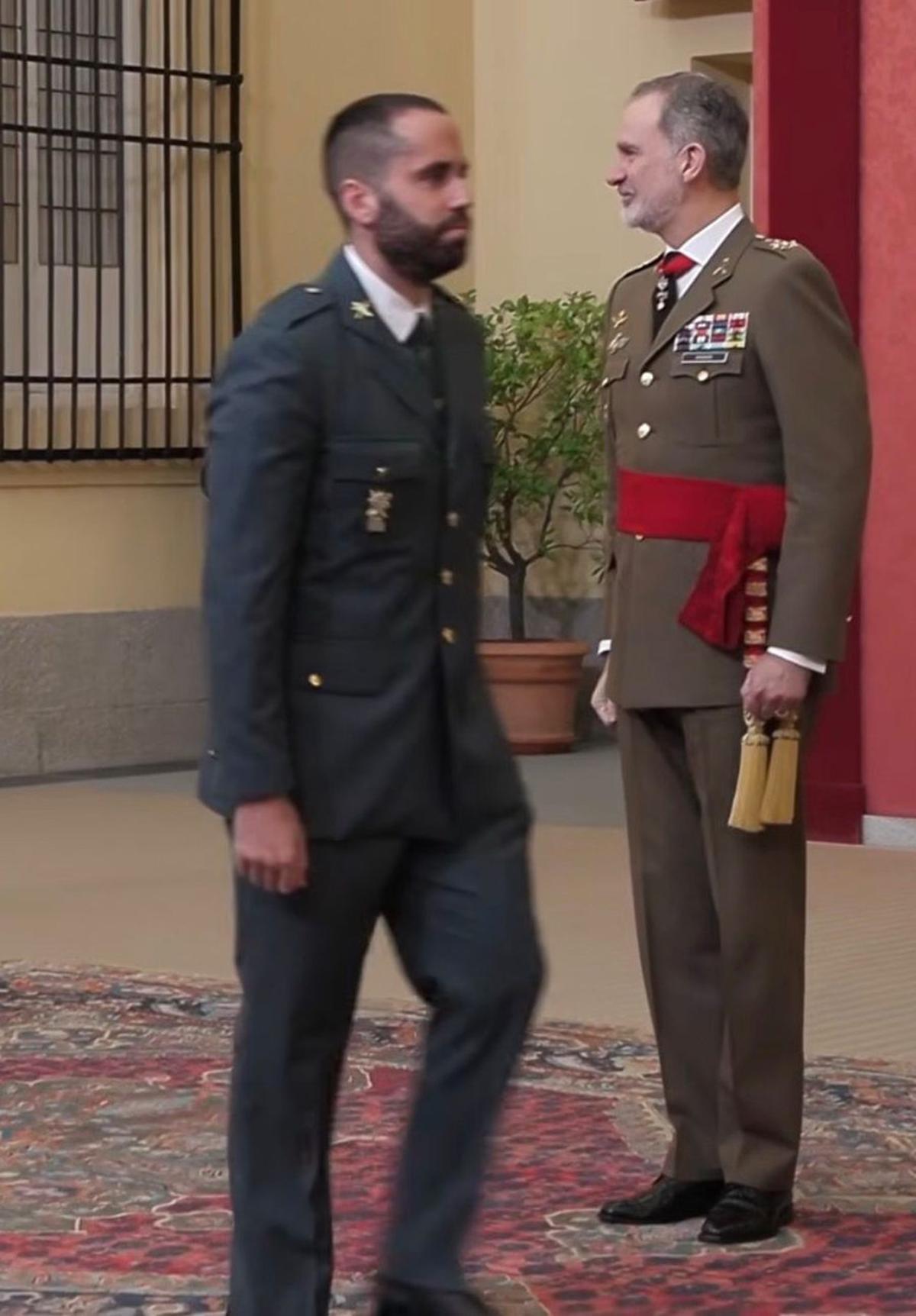 Diego Romero, ayer en Casa Real junto a Felipe VI. | CEDIDA