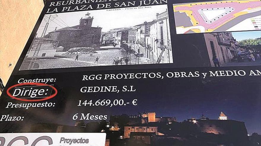 El cartel de la reforma de San Juan se modifica tras escribirse dirige con &#039;j&#039;