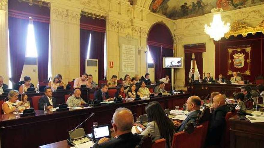Sesión plenaria en el Ayuntamiento de Málaga.