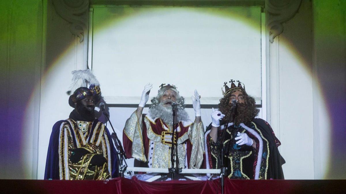 Los Reyes Magos, en Huesca, hace unos días.