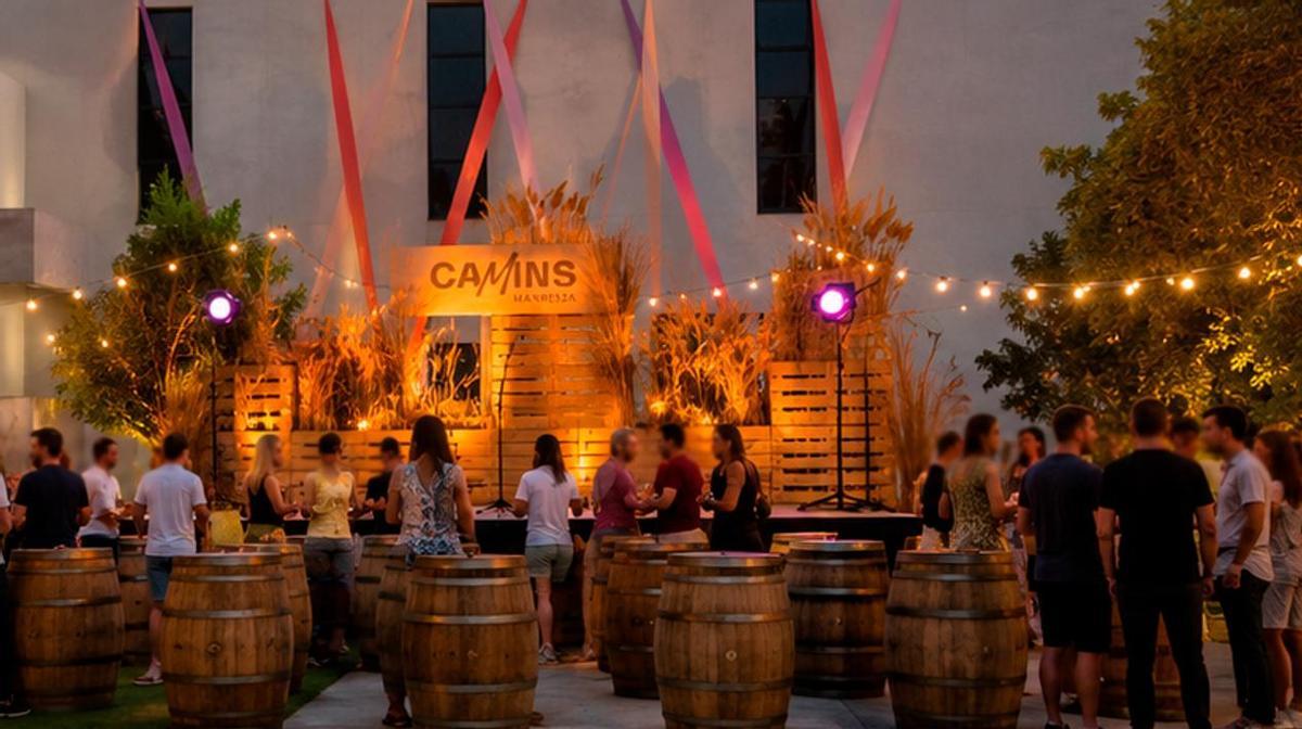 Una simulació de com serà l'Espai Village del Festival Camins