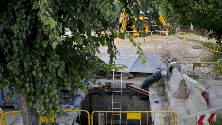 Colector Norte en el Túria, por donde se realiza la extracción.