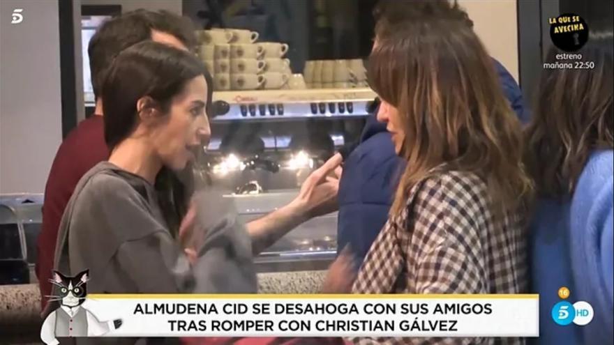 Pillan a Almudena Cid hablando sobre su ruptura con Christián Gálvez