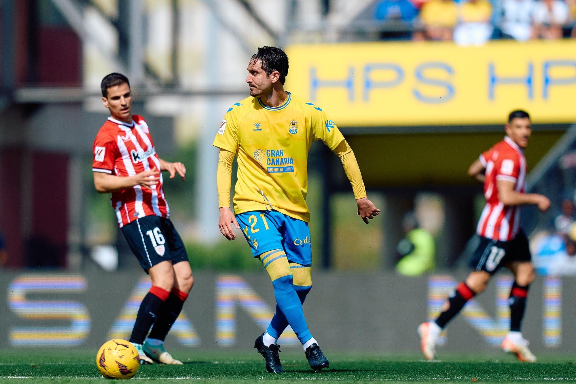 Jose Campana of UD Las Palmas in action during the Spanish league, La Liga EA Sports, football match played between UD Las Palmas and Athletic Club at Estadio Gran Canaria on March 10, 2024, in Las Palmas de Gran Canaria, Spain. AFP7 10/03/2024 ONLY FOR USE IN SPAIN / Gabriel Jimenez / AFP7 / Europa Press;2024;SOCCER;Sport;ZSOCCER;ZSPORT;UD Las Palmas v Athletic Club - La Liga EA Sports;