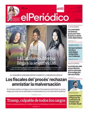 La portada de EL PERIÓDICO del 31 de mayo de 2024