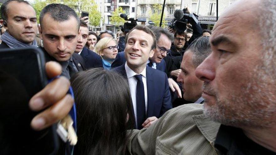 El candidat socioliberal a la presidència francesa, Emmanuel Macron