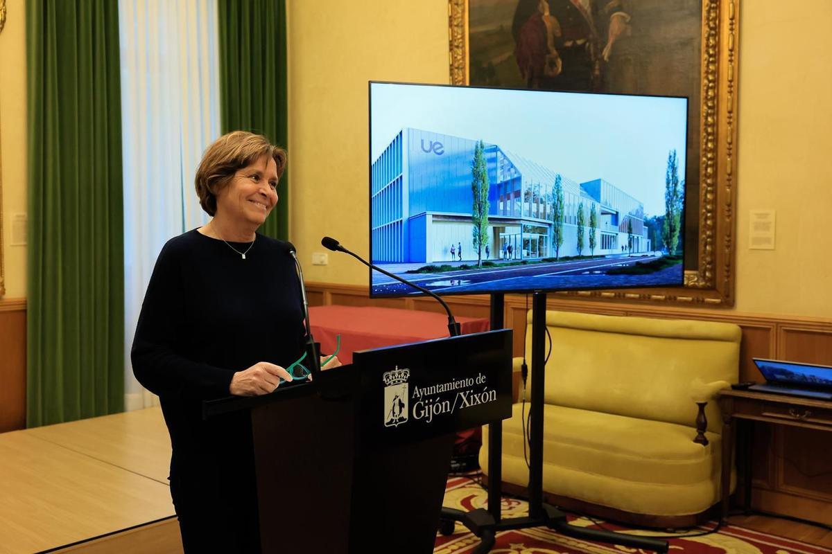 Carmen Moriyón, ayer, tras la autorización a la Europea.