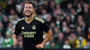 Hazard, feliz tras marcar ante el Celtic