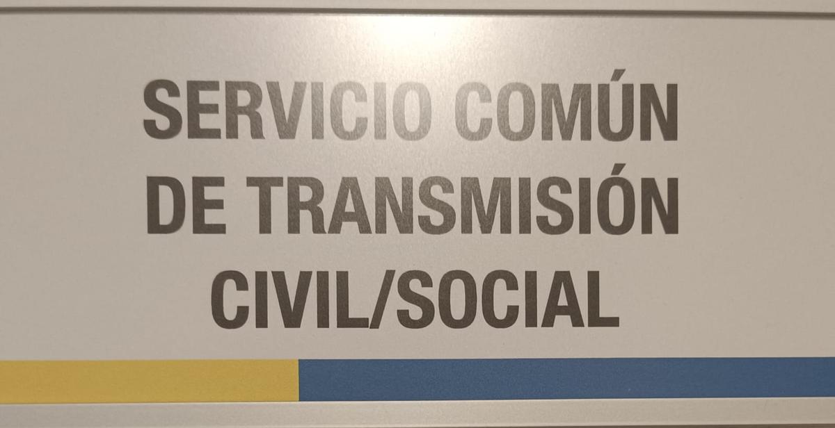 Cartel para el Servicio Común de Tramitación Civil/Social