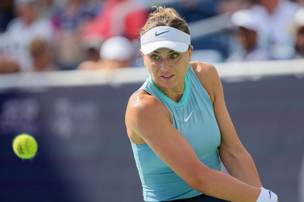 La tenista española Paula Badosa durante el torneo de Cincinnati