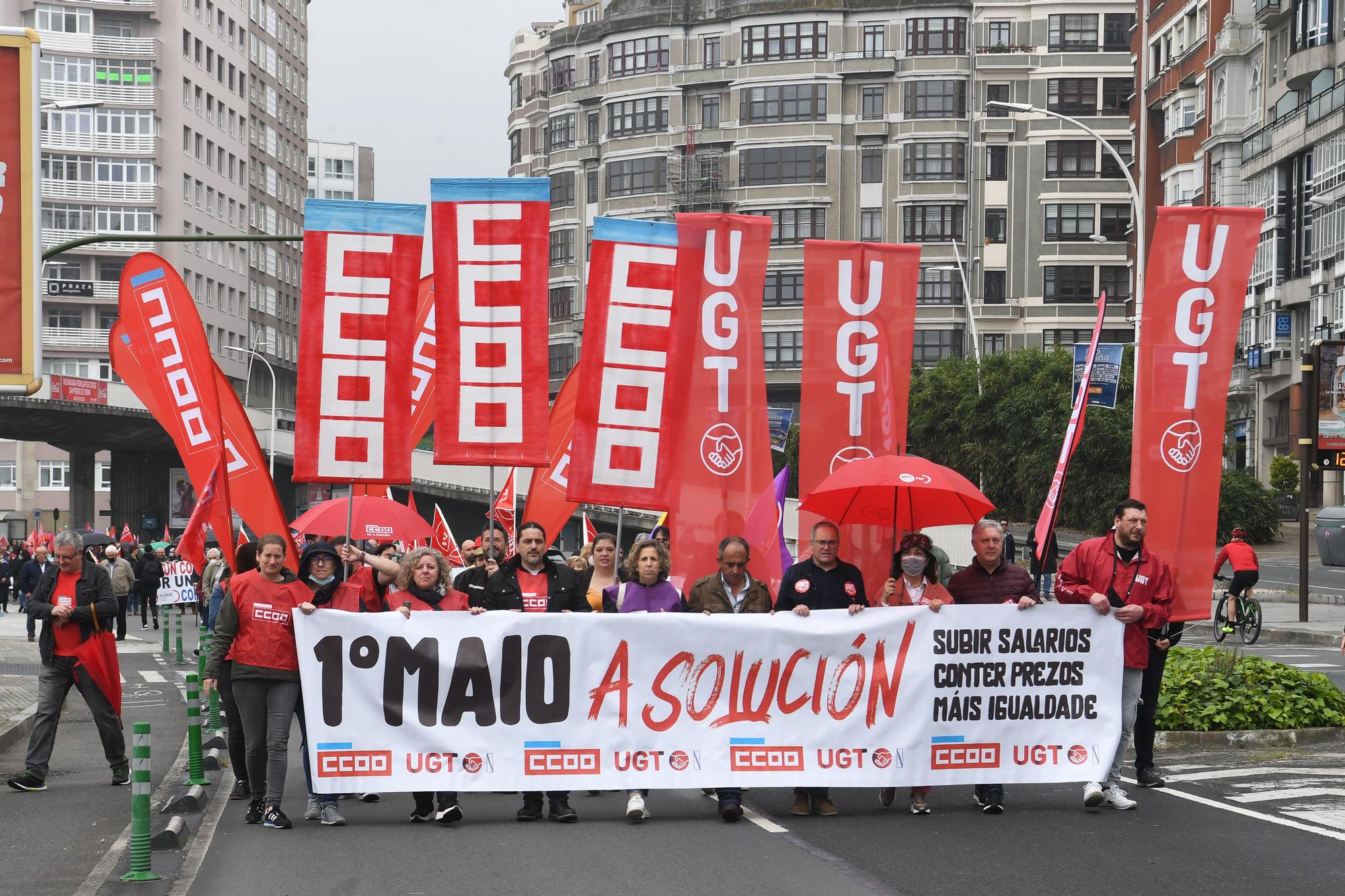 Manifestación por el 1 de mayo en A Coruña