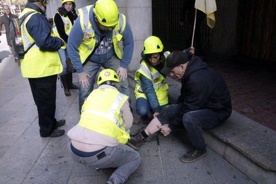 Actuació dels Mossos contra antifeixistes a Girona