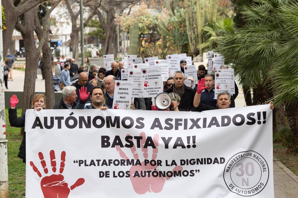 Movilización de trabajadores autónomos en Ibiza