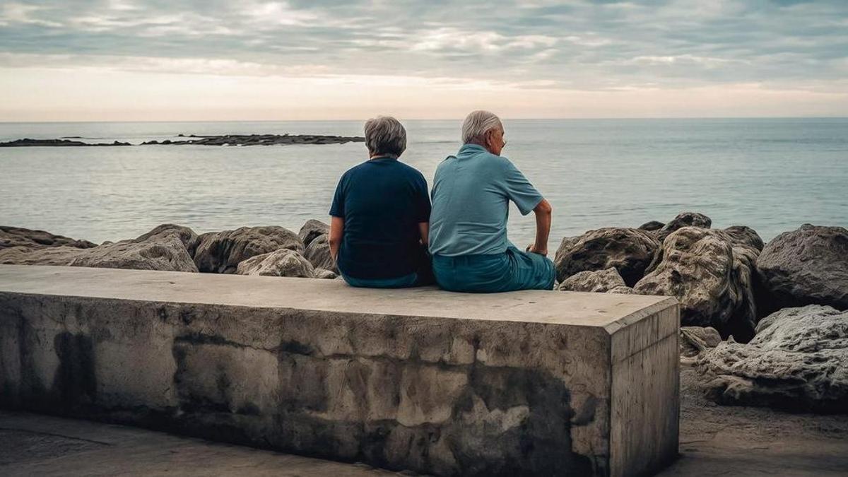 LA FOTO CONTADA | ¡Es un sentimiento, no puedo parar!: Una pareja charla frente al mar en Palma.
