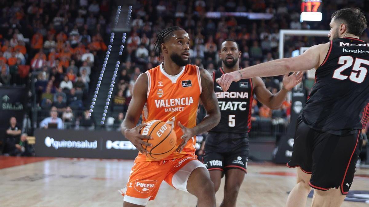 Jean Montero, en el último partido de Liga Endesa ante el Girona.