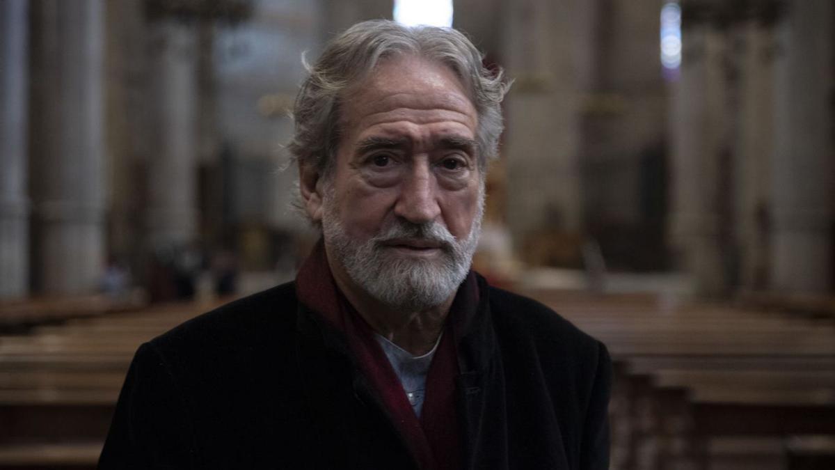 El mestre Jordi Savall, a la basílica de la Seu de Manresa, el 9 de març passat