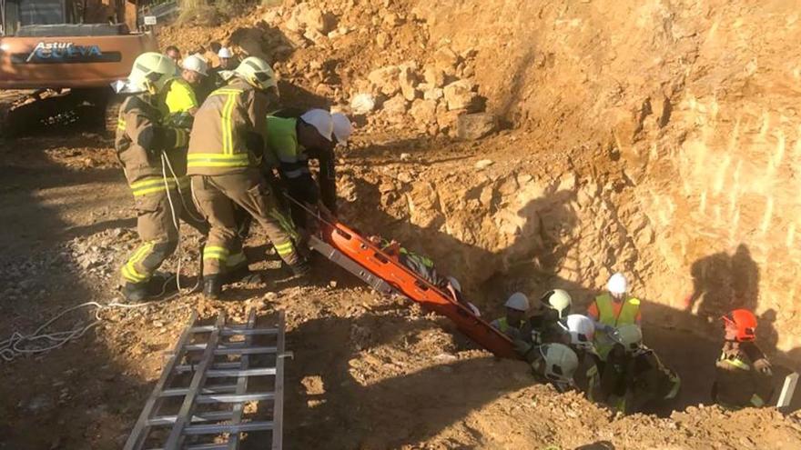 Herido un trabajador de una obra al caerle tierra encima