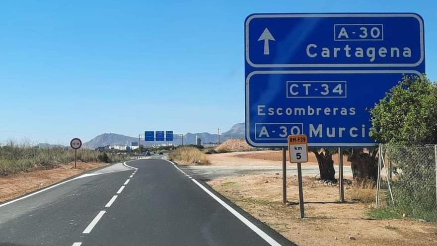 Mejoras en la carretera que conecta Roche Alto con la autovía a Cartagena y Murcia