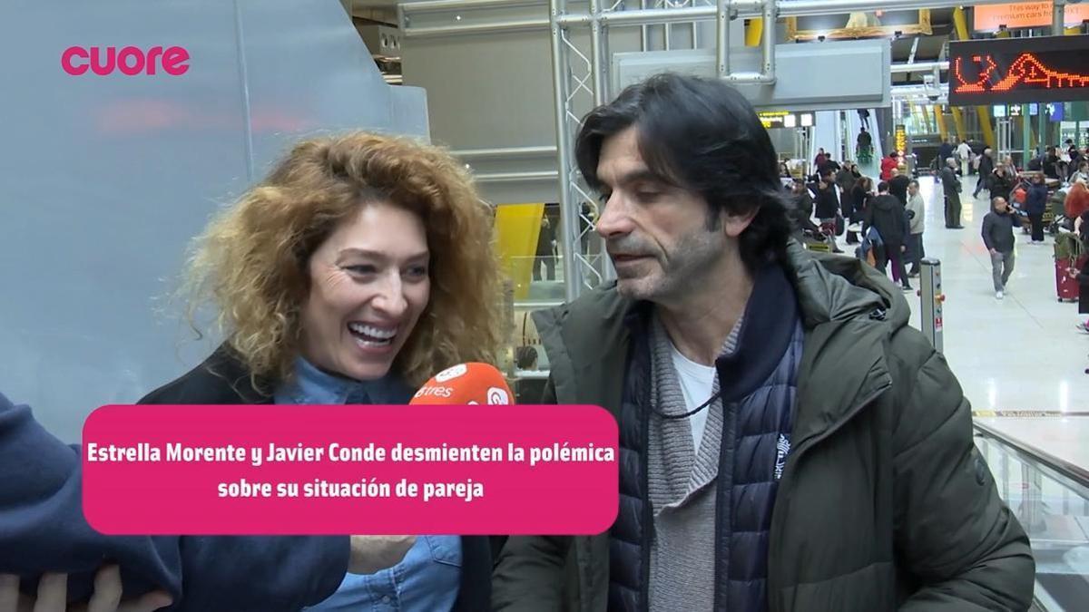 Estrella Morente y Javier Conde niegan su crisis: "Llevo a Rosalía a trozos en la maleta"