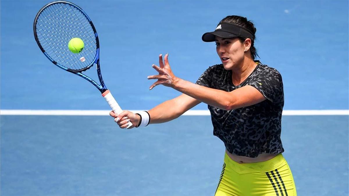 Muguruza, durante uno de sus últimos entrenamientos