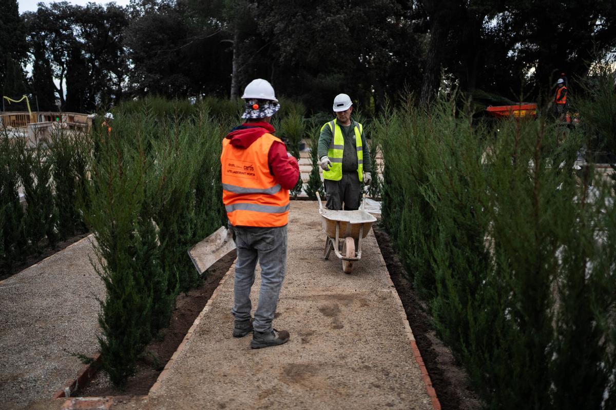 Visita exclusiva al Laberint d’Horta, cerrado durante un año por obras de restauración. Ya se están realizando nuevas plantaciones para recuperar sus jardines históricos. Barcelona, 4 de diciembre de 2025.