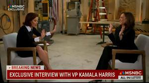 Kamala Harris, durante la entrevista.