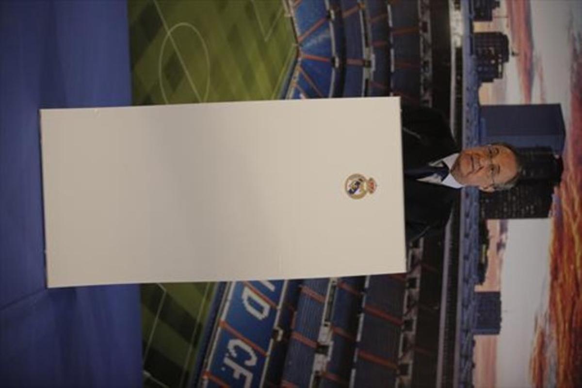 Florentino Pérez, en un acte recent al Bernabéu. Florentino Pérez, en un acte recent al Bernabéu.