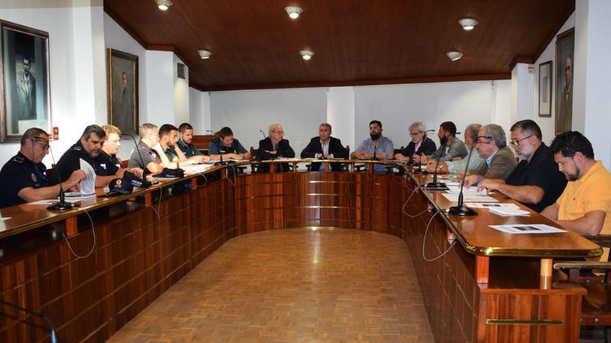 La Junta local de Seguridad de Inca reunida en el salÃ³n de plenos municipal