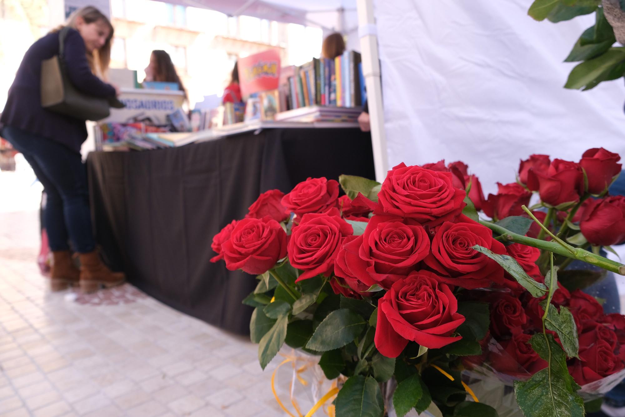 Libros y rosas por Sant Jordi en Elche