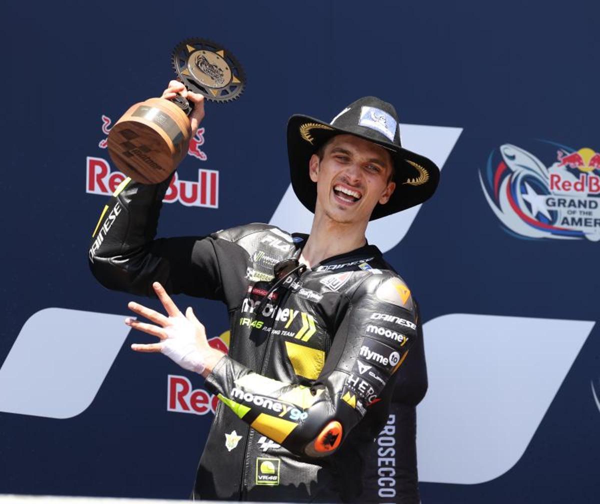 Luca Marini se subió al podio en el GP de las Américas de 2023