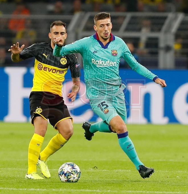 Las imágenes del partido entre el Borussia Dortmund y el FC Barcelona correspondiente a la jornada 1 del Grupo F de la Liga de Campeones y disputado en el Signal Iduna Park en Dortmund.