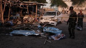 Imagen de archivo de un ataque suicida en Mogadiscio, Somalia