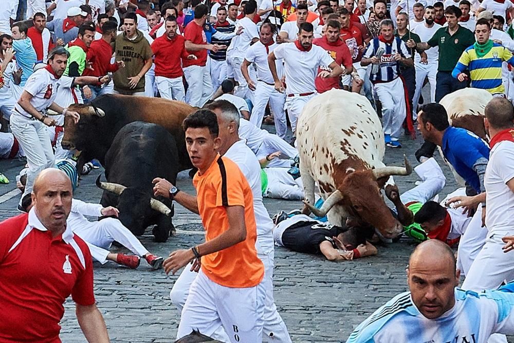 Quinto encierro de los Sanfermines 2019.