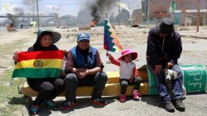 Seguidores de Evo Morales en una jornada de protestas en Bolivia.