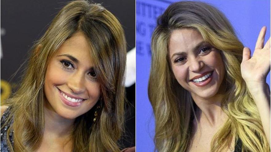 Antonella Rocuzzo y Shakira.