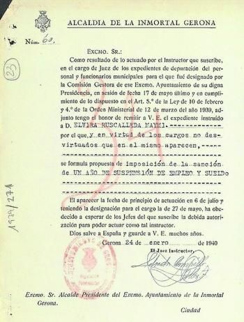 Documents sobre la repressió franquista