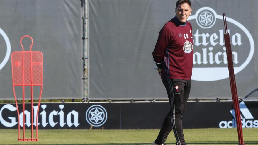 Entrenamiento del Celta esta mañana. // Alba Villar